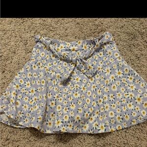 Zara Blue Floral Skater Skirt